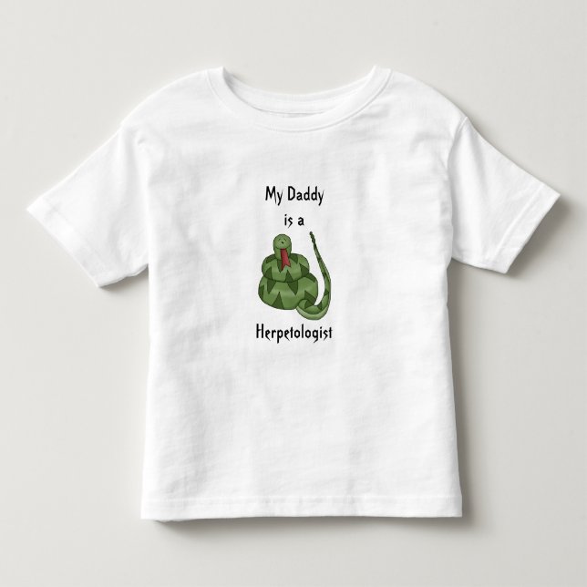 Cute Daddy is a Herpetologist Snake Lover Kids Toddler T-shirt (Front)