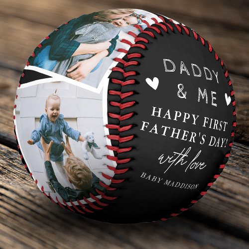 Cute Daddy  Me Photo Collage 1st Fathers Day  Baseball