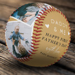 Cute 'Daddy & Me' Photo Collage 1st Father's Day  Baseball<br><div class="desc">Discover the perfect Father's Day gift that combines memories,  love,  and baseball with a 'Daddy & Me' photo collage. This unique baseball design creates a heartfelt tribute that will bring joy to any father's day. A one-of-a-kind gift idea!</div>
