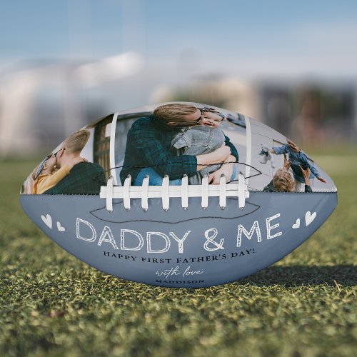 Cute Daddy  Me Photo Collage 1st Fathers Day Football