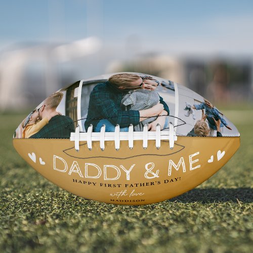 Cute Daddy  Me Photo Collage 1st Fathers Day Football