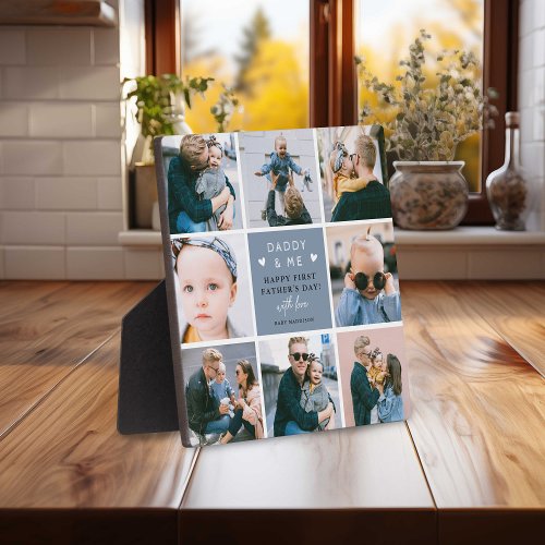 Cute Daddy  Me Photo Collage 1st Fathers Day  Plaque