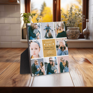 Cute 'Daddy & Me' Photo Collage 1st Father's Day Plaque