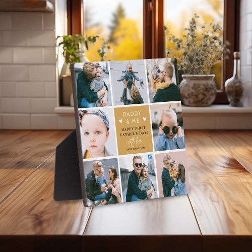 Cute Daddy  Me Photo Collage 1st Fathers Day  Plaque