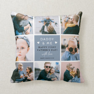 Fathers Day Personalised Photo Cushion Cover  Collage picture template-Dad-02