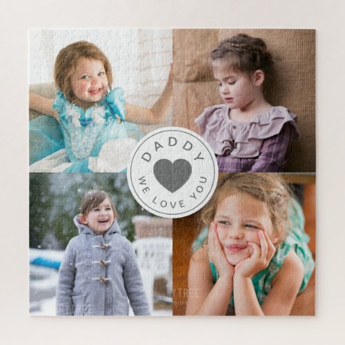 Cute Daddy We Love You Photo Collage Jigsaw Puzzle