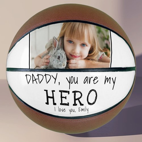 Cute Daddy you are my Hero Fathers Day Photo  Basketball