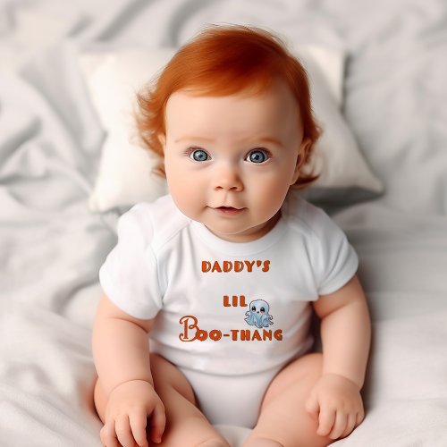 Cute Daddys LiL Boo_Thang Halloween  Baby Bodysuit