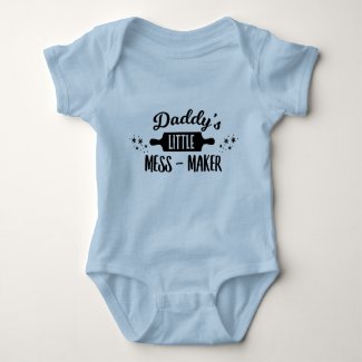 Cute Daddy's Little Mess-Maker Funny Boy