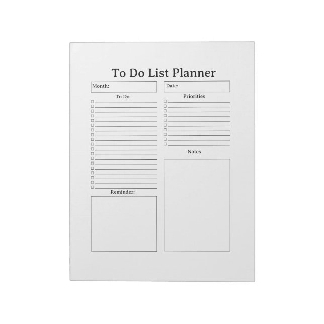 Cute Daily To‑Do List Notepad  (Rotated)