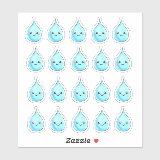Cute Daily Water Tracker Sticker (Sheet)