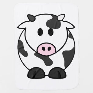 Cute Dairy Cow Baby Blanket