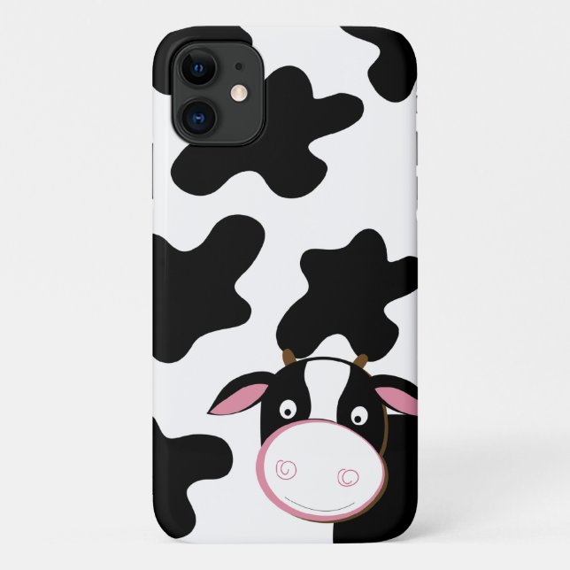 Cute Dairy Cow Black White Cows Pattern Case-Mate iPhone Case (Back)
