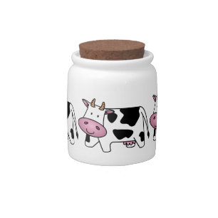 Cute Dairy Cow Candy Jar