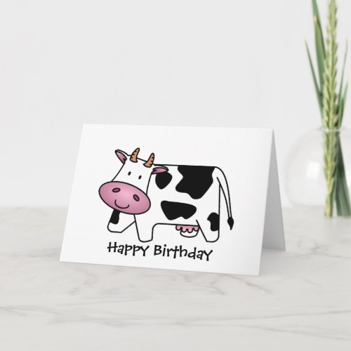 Cute Dairy Cow Card