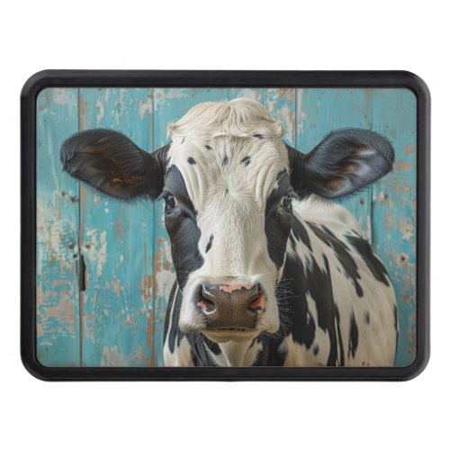 Cute Dairy Cow Farmhouse Painting Hitch Cover