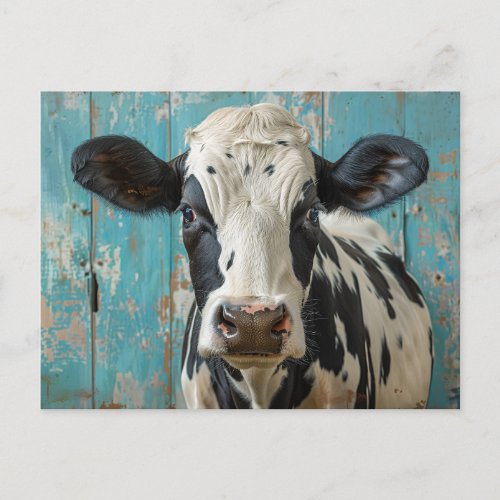 Cute Dairy Cow Farmhouse Painting Postcard