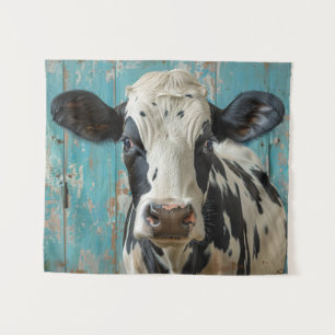 Cute Dairy Cow Farmhouse Painting Tapestry