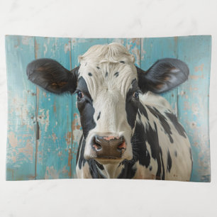 Cute Dairy Cow Farmhouse Painting Trinket Tray