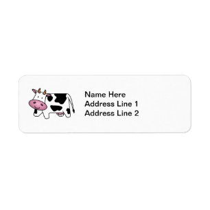 Cute Dairy Cow Label