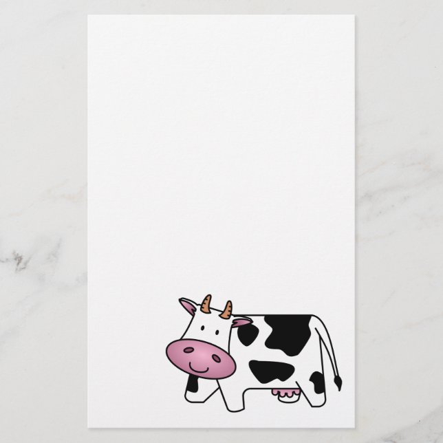 Cute Dairy Cow Stationery (Front)
