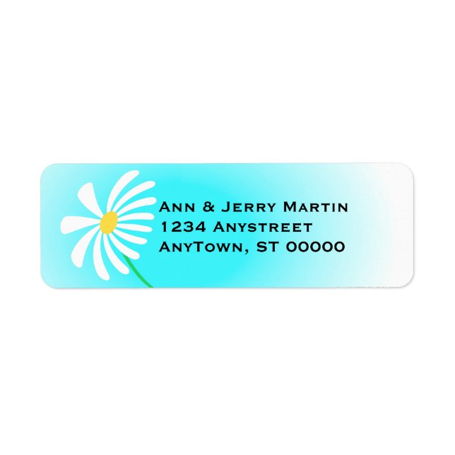 cute daisy art custom return address labels (Front)