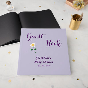 Cute Daisy Baby Girl Shower Guest Book