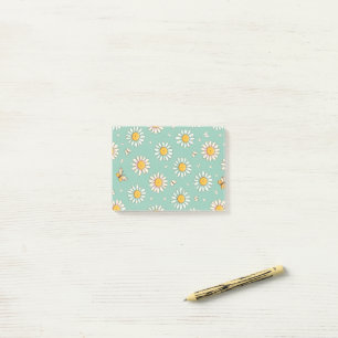 Cute Daisy & Bee Pattern   Post-It Notes