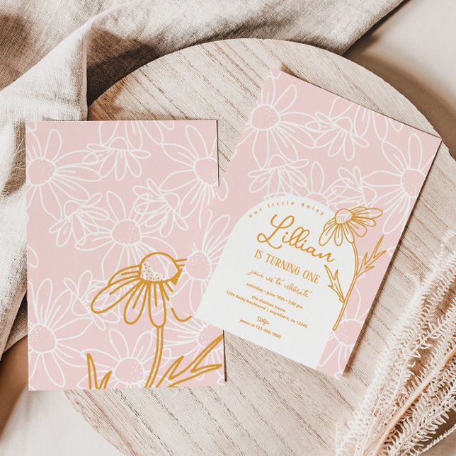 Cute Daisy Birthday Party Invitation (Creator Uploaded)