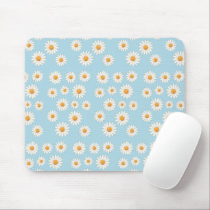 Cute Daisy Floral – Aesthetic Desk Accessory -  Mouse Pad