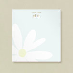 Cute Daisy Floral Personalized Notepad at Zazzle
