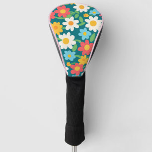 Cute Daisy Flower Botanical pattern school girly Golf Head Cover