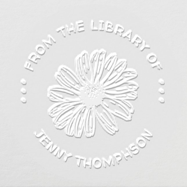Cute Daisy Flower From The Library Of Custom Name Embosser (Design)