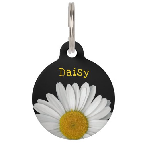 Cute Daisy Flower Name  Pet ID Tag