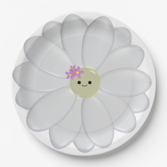 Cute Daisy Flower Paper Plates