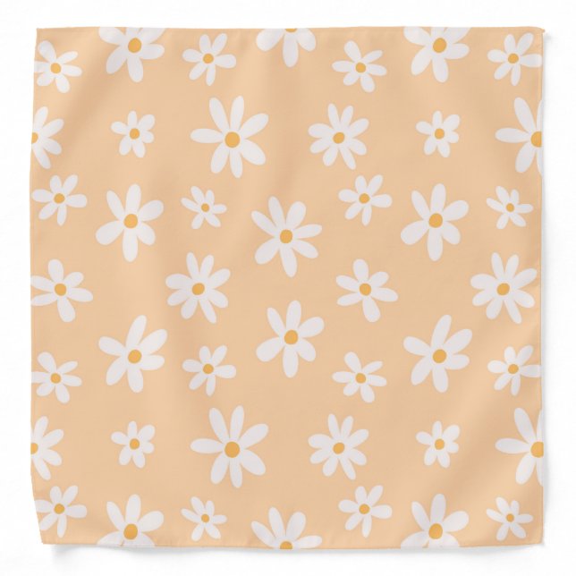 Cute Daisy Flower Pattern Bandana (Front)