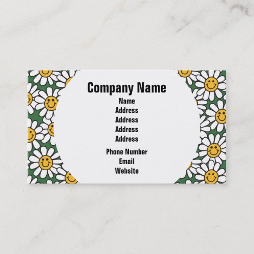 Cute Daisy Flower Pattern Business Cards