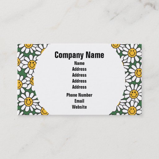Customizable Cute Daisy Flower Pattern Business Cards