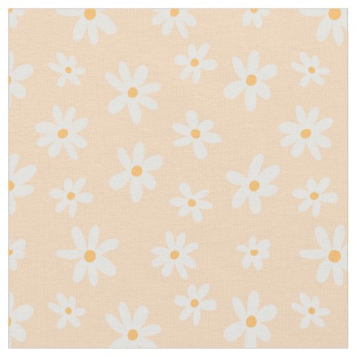 Cute Daisy Flower Pattern Fabric
