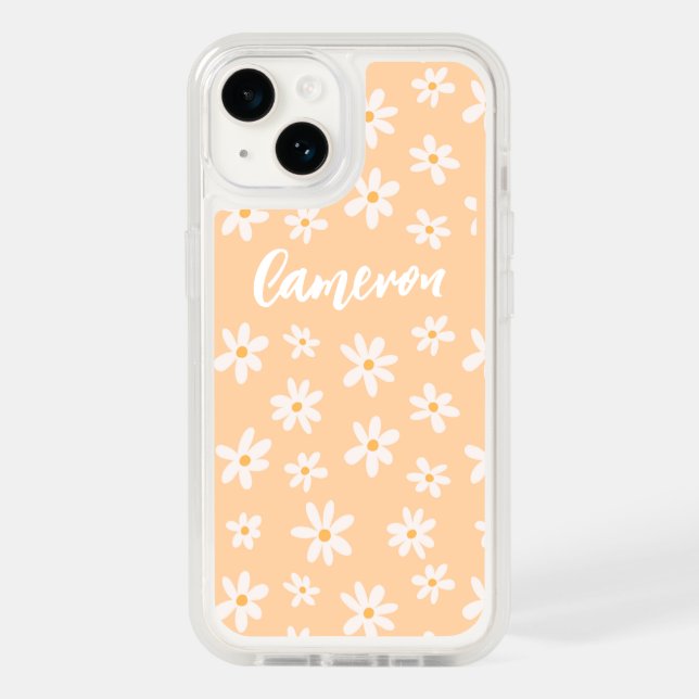 Cute Daisy Flower Pattern Otterbox iPhone Case (Back)