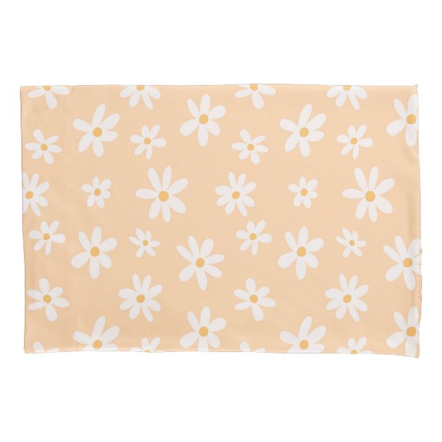Cute Daisy Flower Pattern Pillow Case (Front)