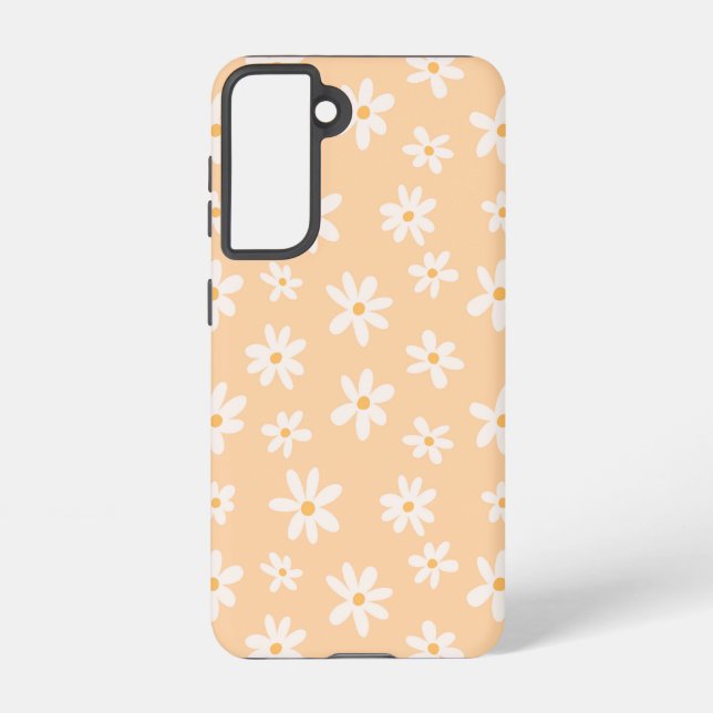 Cute Daisy Flower Pattern Samsung Galaxy Case (Back)