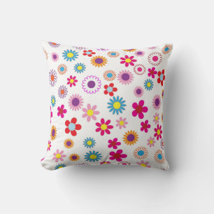 Cute Daisy Flower Pattern Throw Pillow