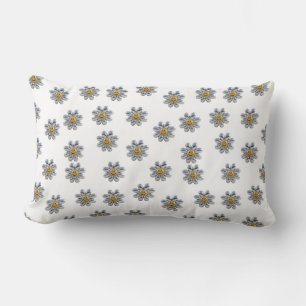 Cute Daisy Flower Seamless Pattern Lumbar Pillow