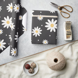 Cute Daisy Flowers Pattern Wrapping Paper