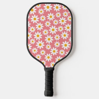 Pickleball Daisy Bag Charm – Sporty Floral Accessory with Paddle and Daisy Charms