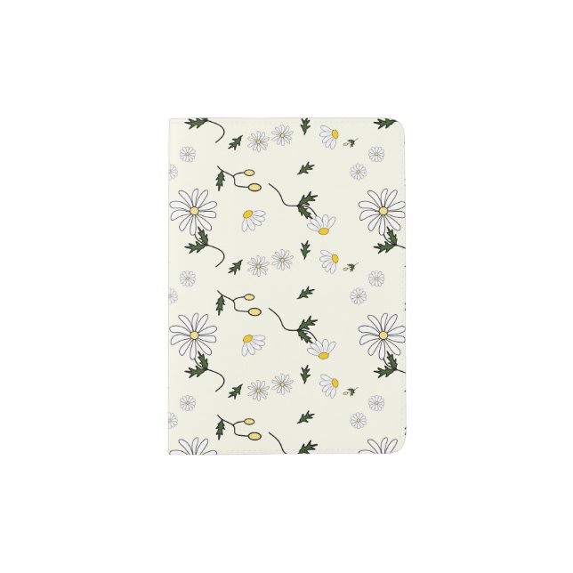 Cute Daisy Pattern Passport Holder (Front)
