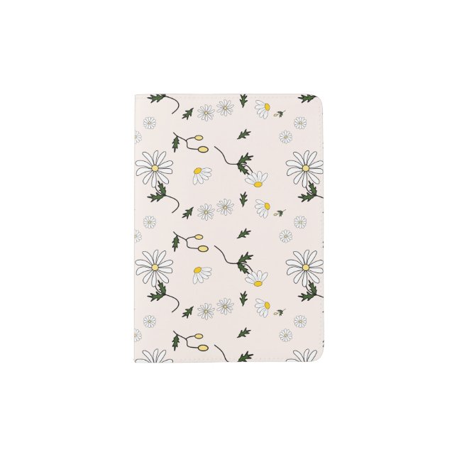 Cute Daisy Pattern Passport Holder (Front)