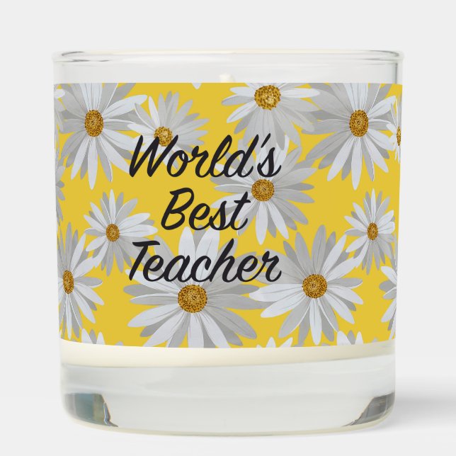 Cute Daisy Patterned Scented Candle (Right)