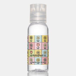 Cute daisy Red Pink Aqua Blue Flowers pattern Birt Hand Sanitizer